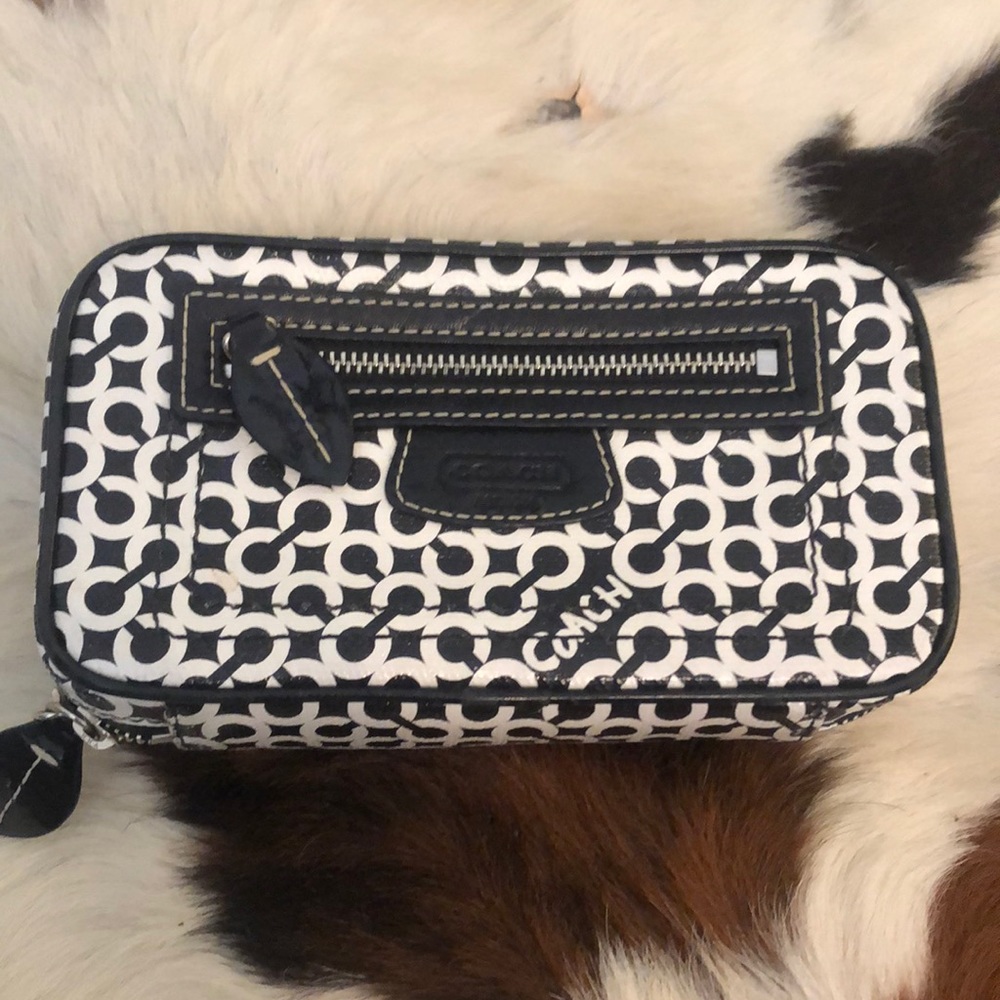 Coach Black and White Graffiti Wallet